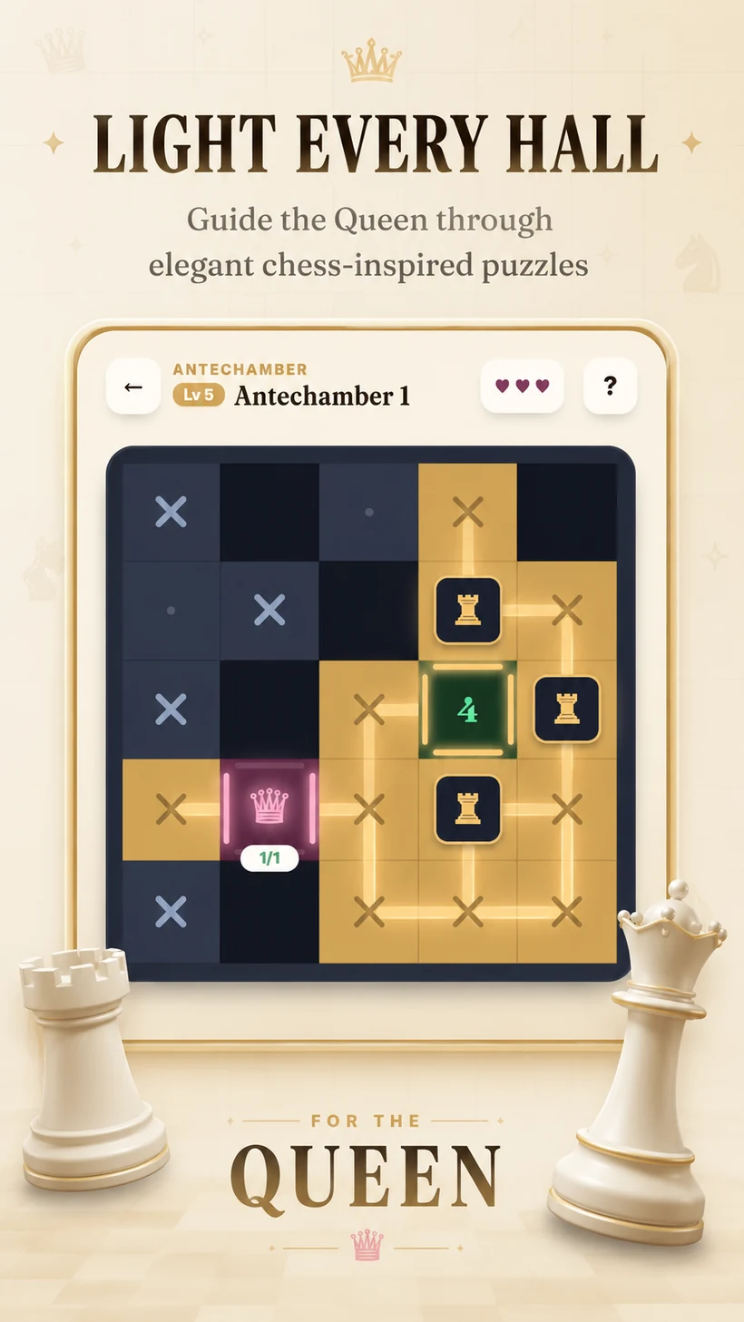 For the Queen puzzle board on a phone
